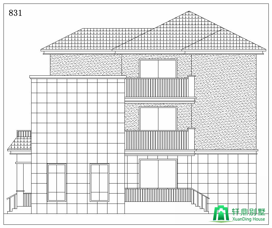 右立面图 右立面图