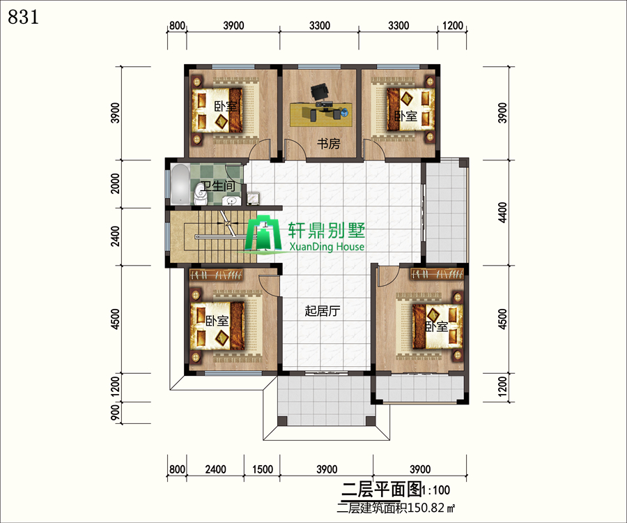 二层平面图 二层平面图