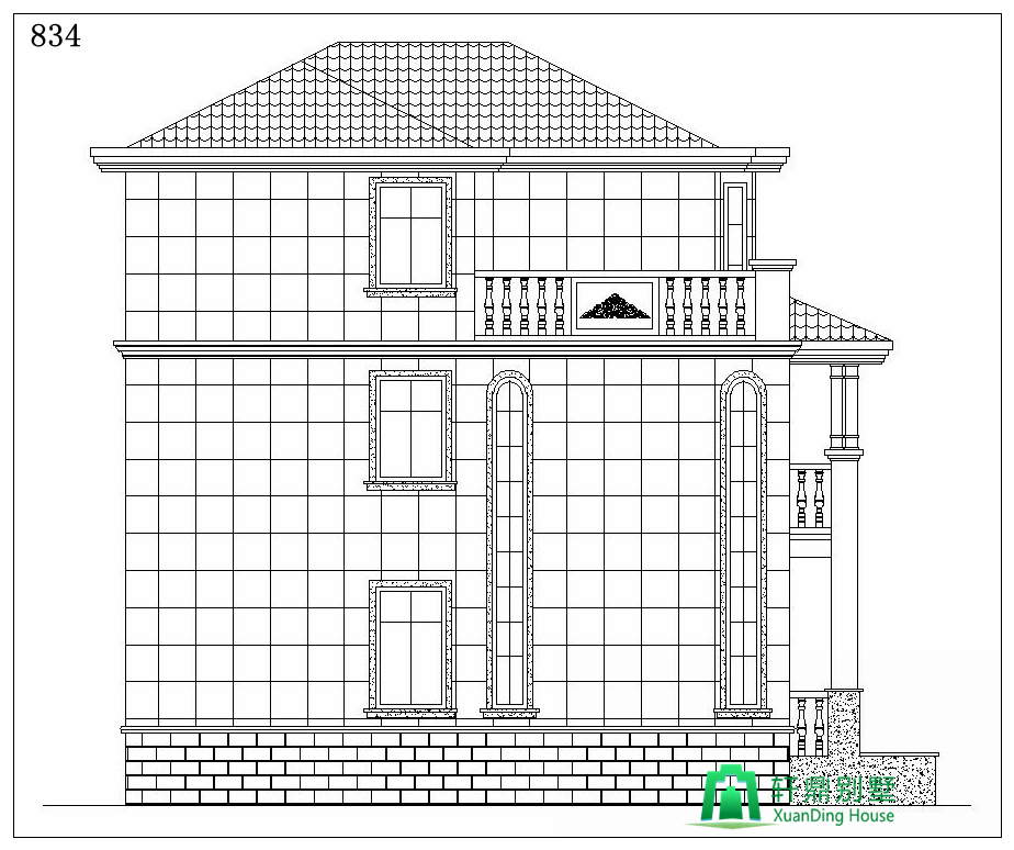 左立面图 左立面图