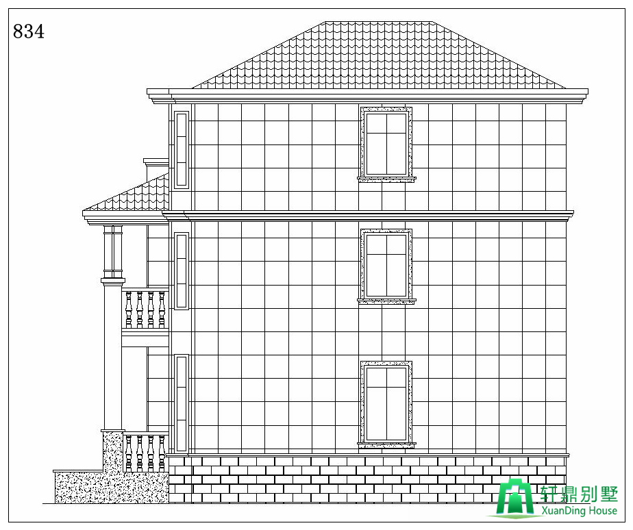 右立面图 右立面图