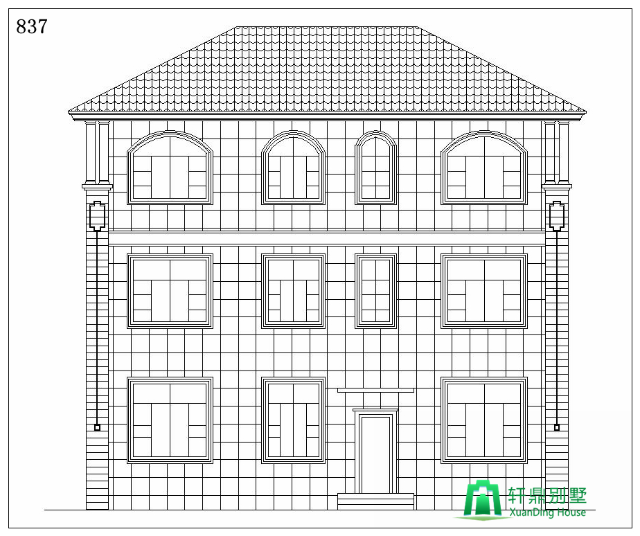 背立面图 背立面图