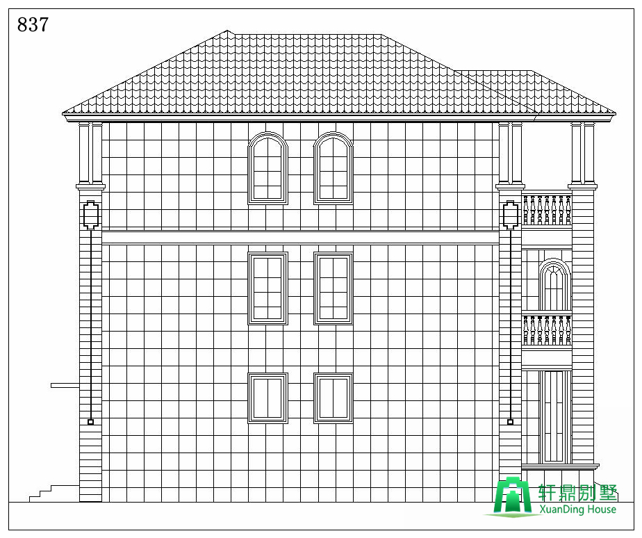 左立面图 左立面图