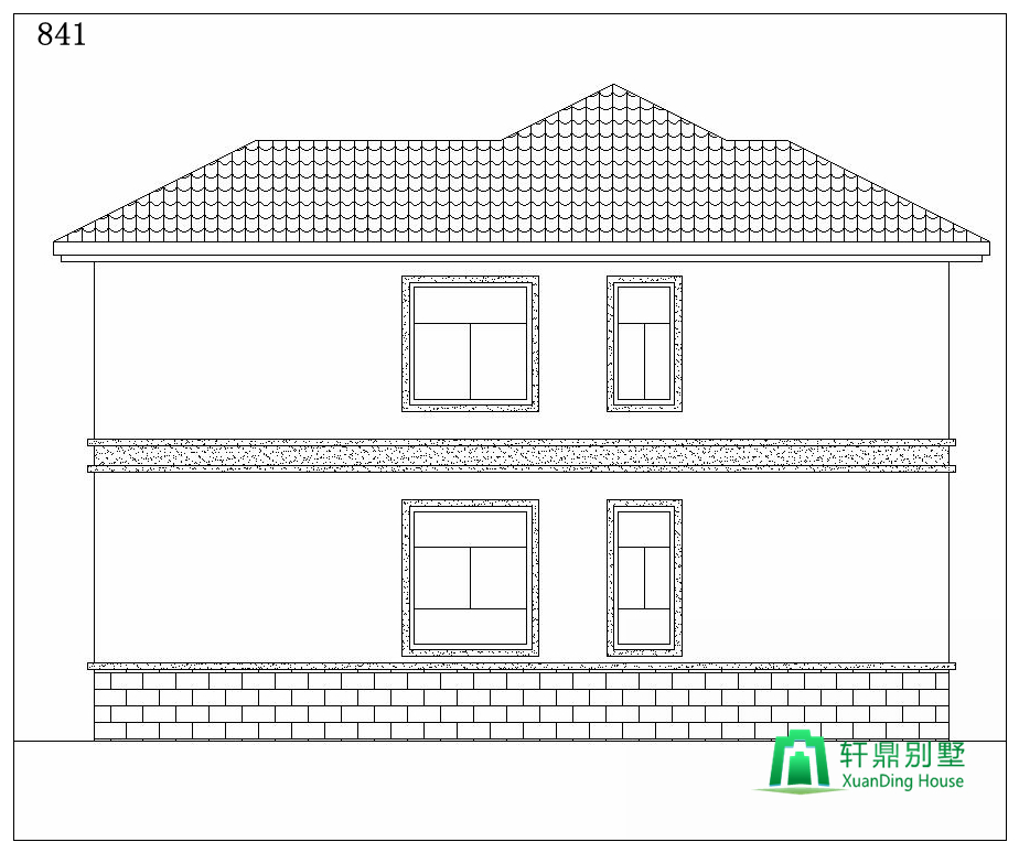 背立面图 背立面图