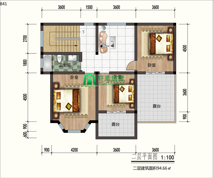 二层平面图 二层平面图