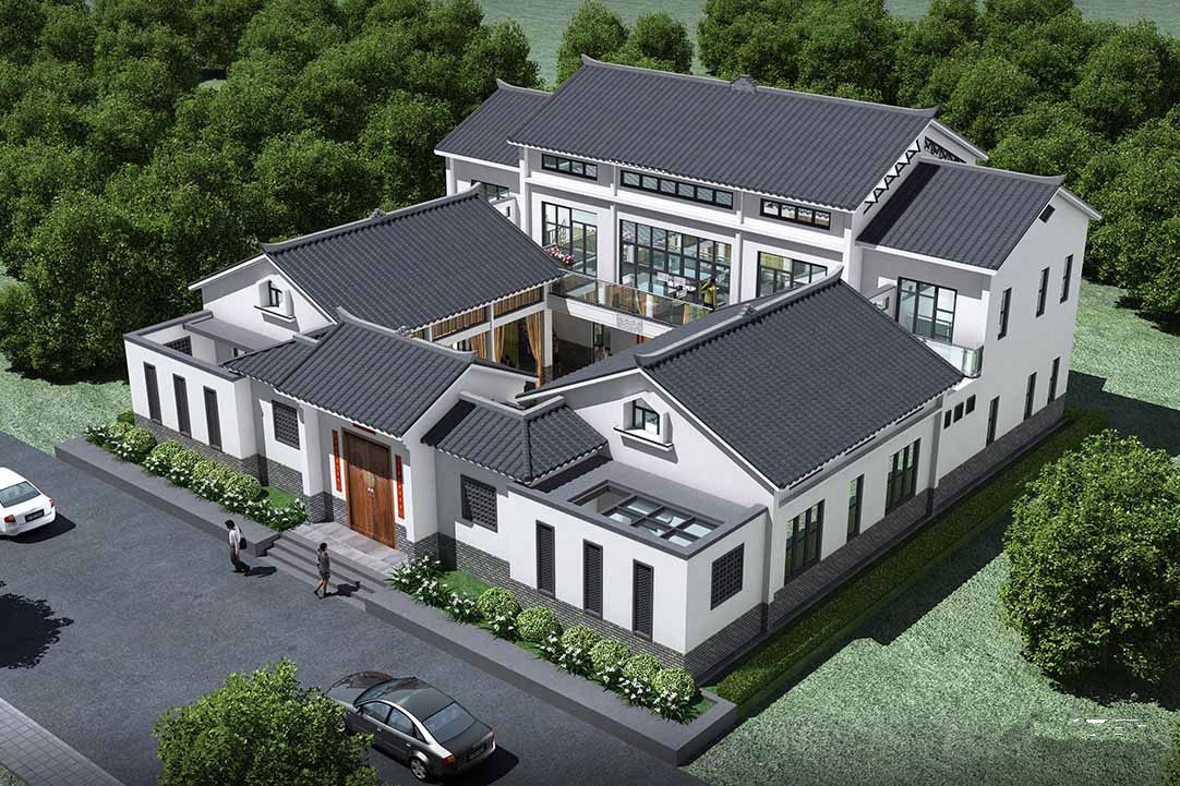 新中式四合院别墅如何设计?.jpg 新中式四合院别墅如何设计?.jpg