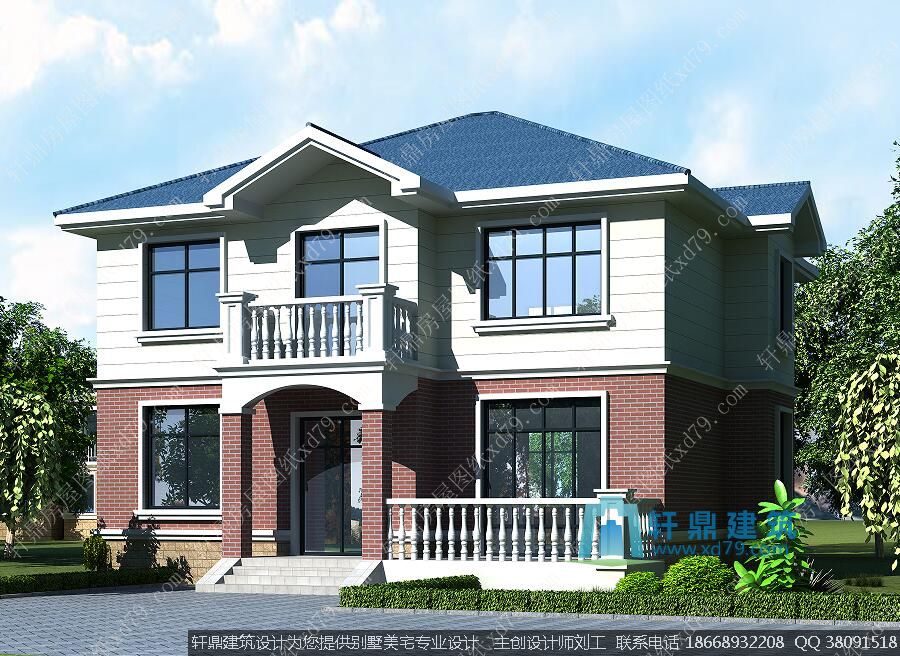 两层农村房屋设计图_效果图样式2