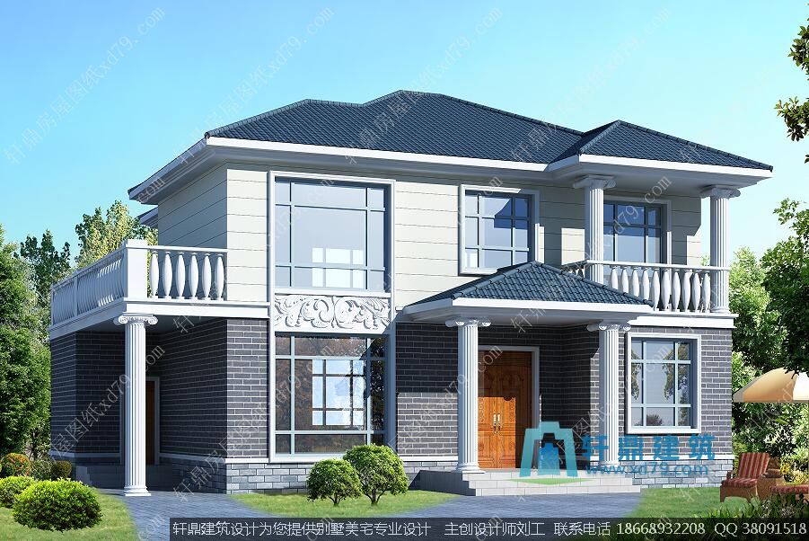 实用新款二层农村建房图纸_样式2