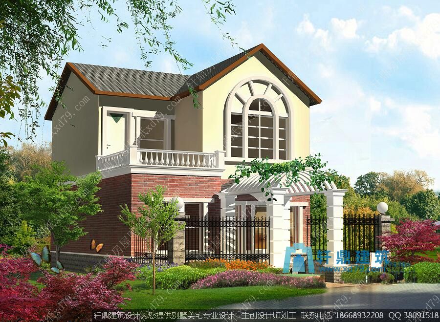 实用美观农村二层小别墅效果图