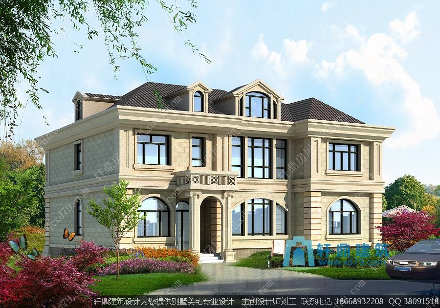 带阁楼别墅效果图