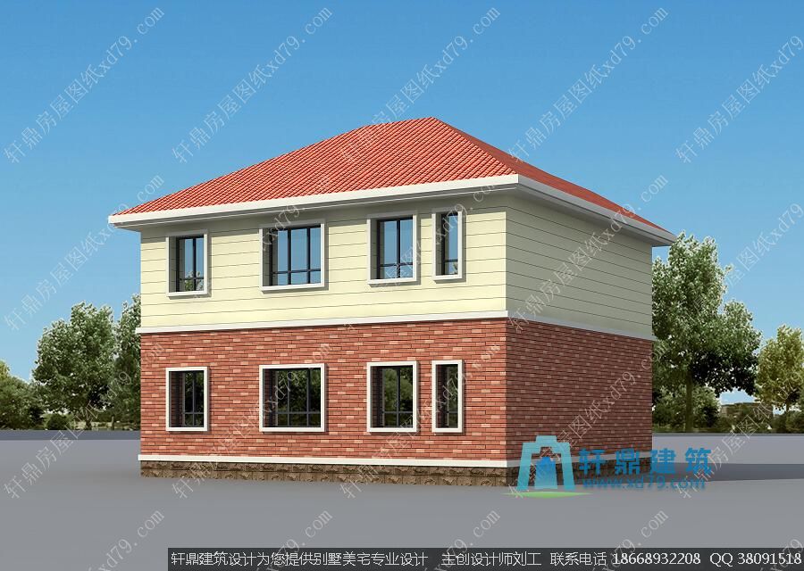 新款二层农村房屋设计图外观3