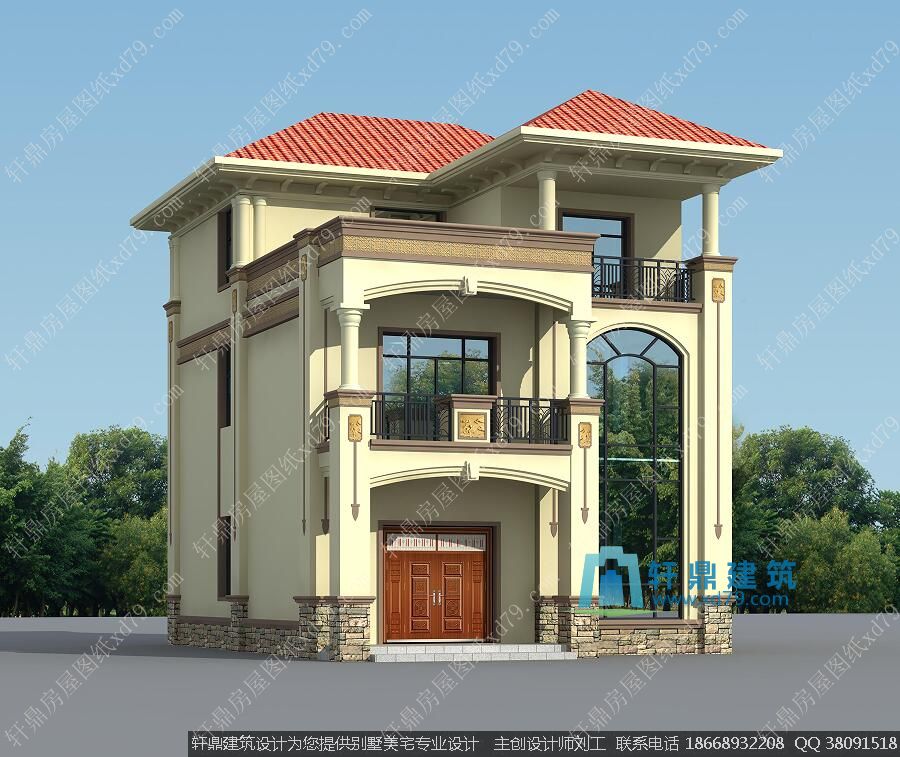 三层自建房别墅外观图