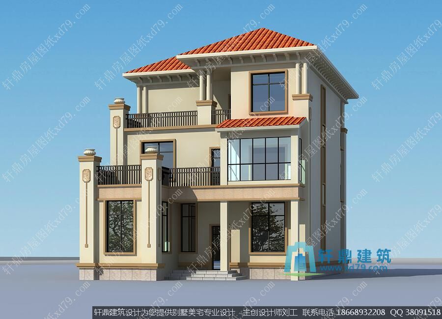 三层欧式农村小别墅4