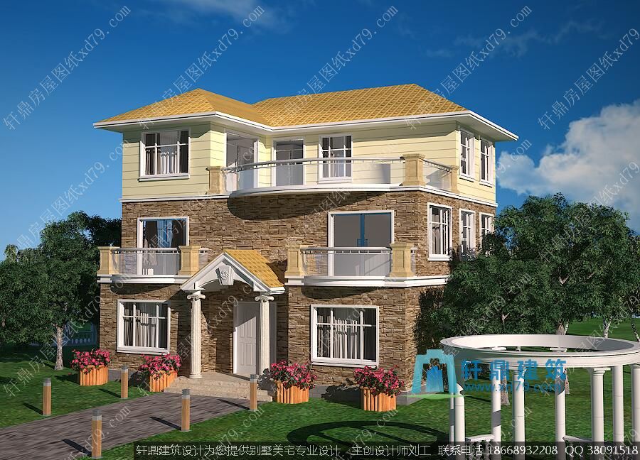 精致农村自建房别墅图纸效果图