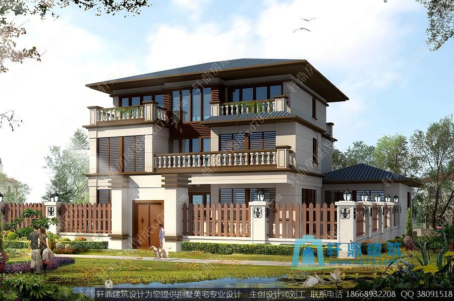 豪华三层别墅设计效果图