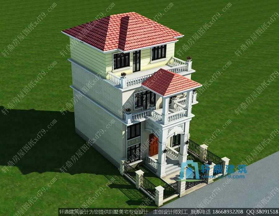 三层新款农村别墅外观效果图2