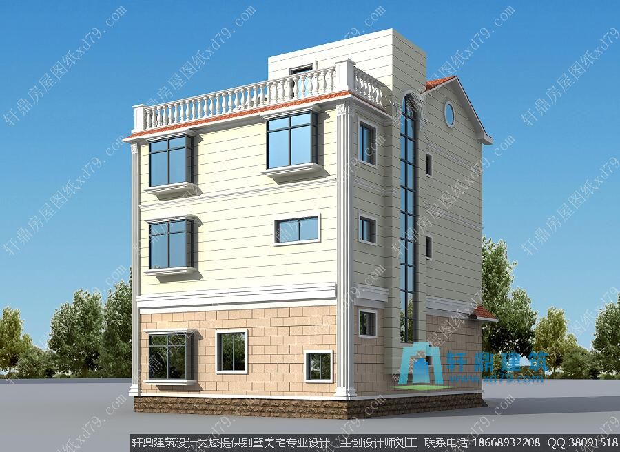 实用新款三层半小别墅外观图3