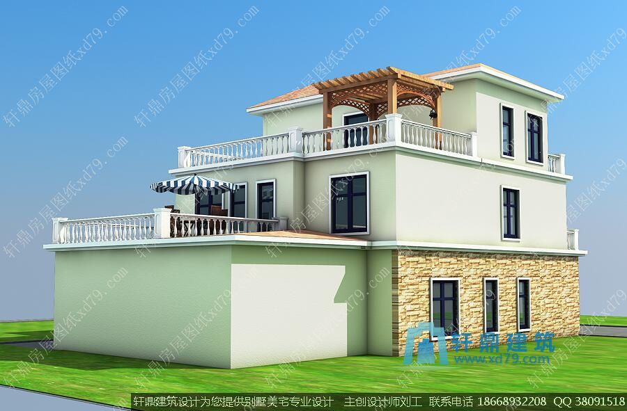 三层复式自建房设计外观样式3