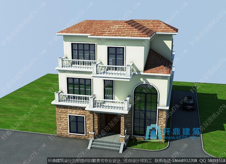 三层复式自建房设计外观样式2