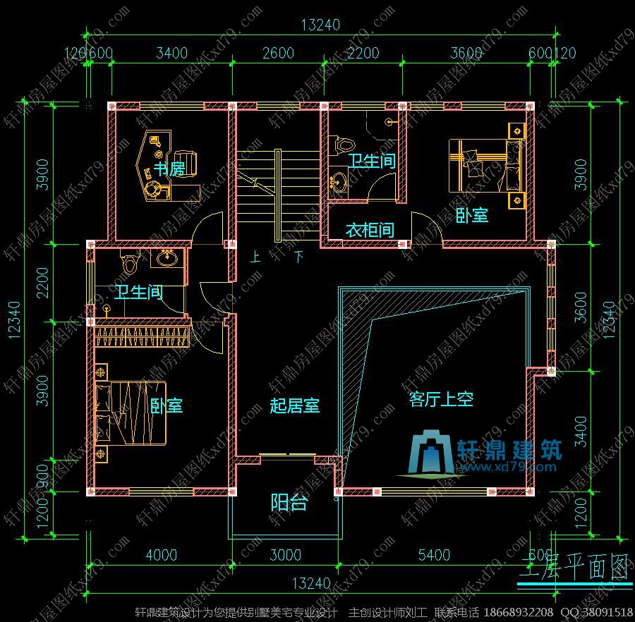 实用三层建房平面图2